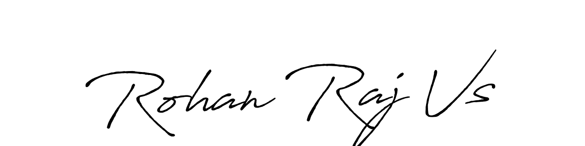 Make a beautiful signature design for name Rohan Raj Vs. With this signature (Antro_Vectra_Bolder) style, you can create a handwritten signature for free. Rohan Raj Vs signature style 7 images and pictures png