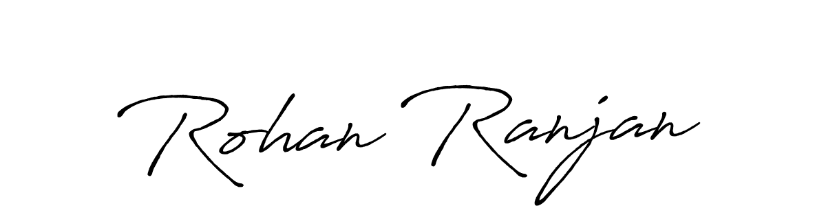 How to make Rohan Ranjan name signature. Use Antro_Vectra_Bolder style for creating short signs online. This is the latest handwritten sign. Rohan Ranjan signature style 7 images and pictures png