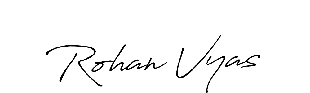 Rohan Vyas stylish signature style. Best Handwritten Sign (Antro_Vectra_Bolder) for my name. Handwritten Signature Collection Ideas for my name Rohan Vyas. Rohan Vyas signature style 7 images and pictures png