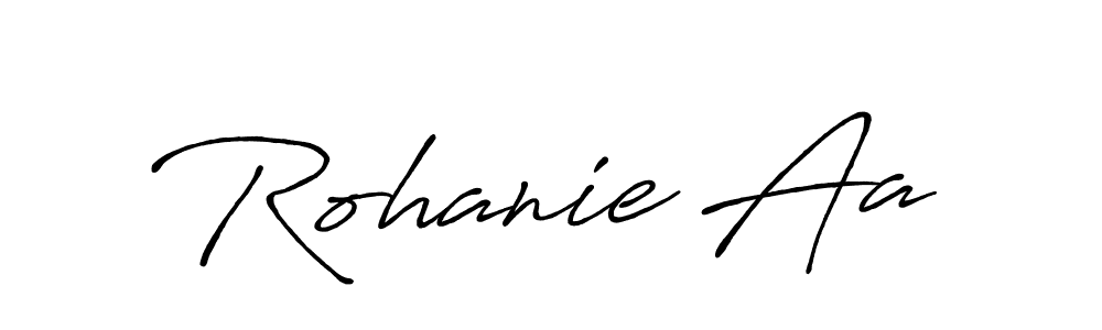 Make a beautiful signature design for name Rohanie Aa. With this signature (Antro_Vectra_Bolder) style, you can create a handwritten signature for free. Rohanie Aa signature style 7 images and pictures png
