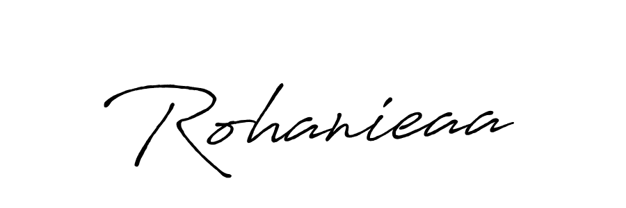 Antro_Vectra_Bolder is a professional signature style that is perfect for those who want to add a touch of class to their signature. It is also a great choice for those who want to make their signature more unique. Get Rohanieaa name to fancy signature for free. Rohanieaa signature style 7 images and pictures png