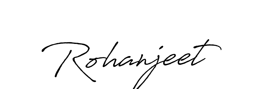 How to make Rohanjeet name signature. Use Antro_Vectra_Bolder style for creating short signs online. This is the latest handwritten sign. Rohanjeet signature style 7 images and pictures png