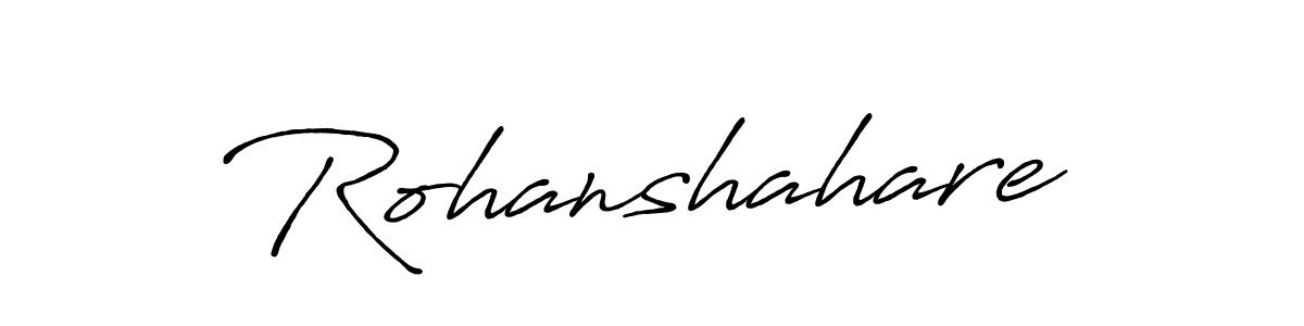 How to make Rohanshahare signature? Antro_Vectra_Bolder is a professional autograph style. Create handwritten signature for Rohanshahare name. Rohanshahare signature style 7 images and pictures png