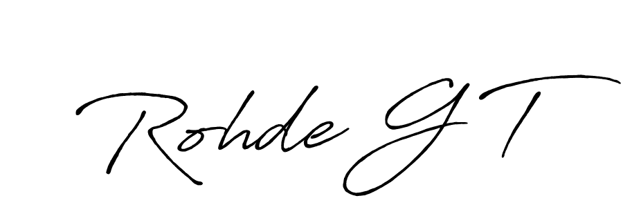 Also we have Rohde G T name is the best signature style. Create professional handwritten signature collection using Antro_Vectra_Bolder autograph style. Rohde G T signature style 7 images and pictures png
