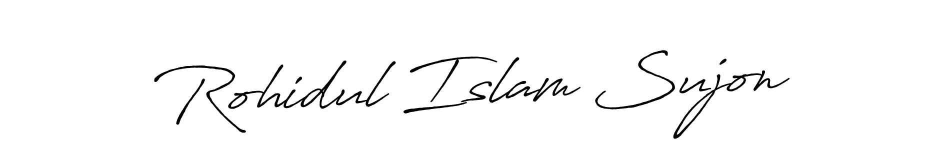 Create a beautiful signature design for name Rohidul Islam Sujon. With this signature (Antro_Vectra_Bolder) fonts, you can make a handwritten signature for free. Rohidul Islam Sujon signature style 7 images and pictures png