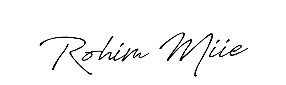 Also we have Rohim Miie name is the best signature style. Create professional handwritten signature collection using Antro_Vectra_Bolder autograph style. Rohim Miie signature style 7 images and pictures png