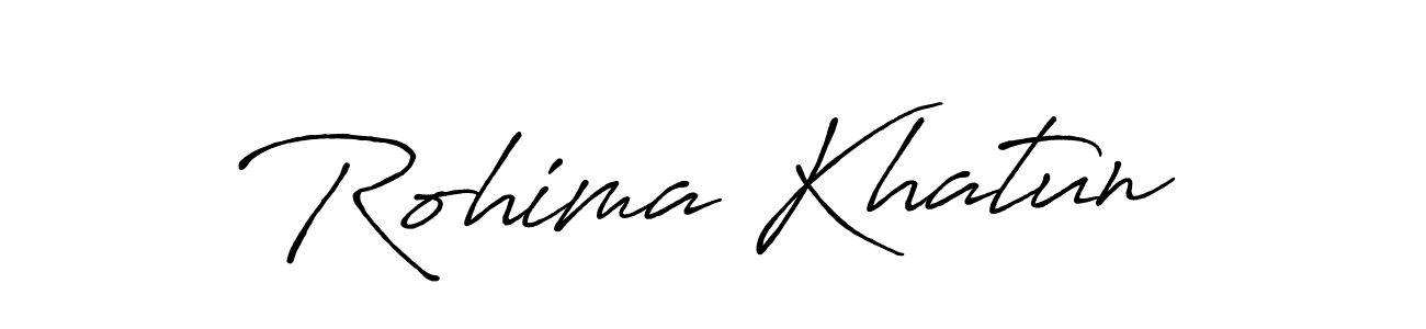 Create a beautiful signature design for name Rohima Khatun. With this signature (Antro_Vectra_Bolder) fonts, you can make a handwritten signature for free. Rohima Khatun signature style 7 images and pictures png