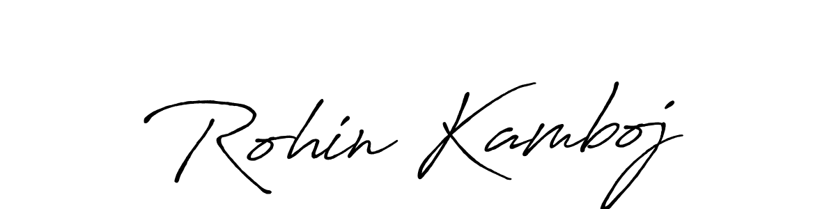 The best way (Antro_Vectra_Bolder) to make a short signature is to pick only two or three words in your name. The name Rohin Kamboj include a total of six letters. For converting this name. Rohin Kamboj signature style 7 images and pictures png