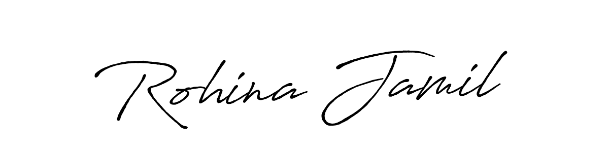 Rohina Jamil stylish signature style. Best Handwritten Sign (Antro_Vectra_Bolder) for my name. Handwritten Signature Collection Ideas for my name Rohina Jamil. Rohina Jamil signature style 7 images and pictures png