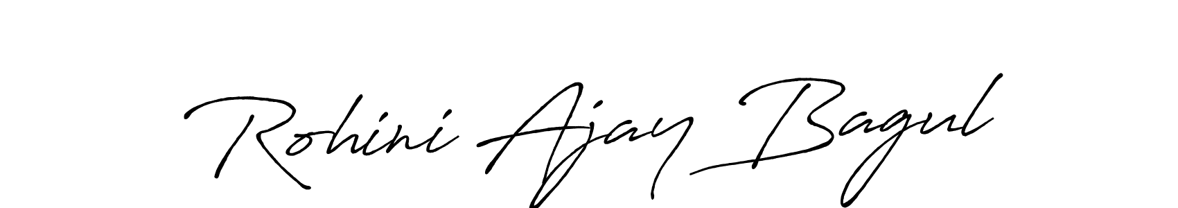 How to make Rohini Ajay Bagul signature? Antro_Vectra_Bolder is a professional autograph style. Create handwritten signature for Rohini Ajay Bagul name. Rohini Ajay Bagul signature style 7 images and pictures png