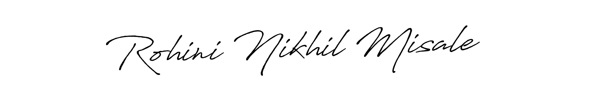 You should practise on your own different ways (Antro_Vectra_Bolder) to write your name (Rohini Nikhil Misale) in signature. don't let someone else do it for you. Rohini Nikhil Misale signature style 7 images and pictures png