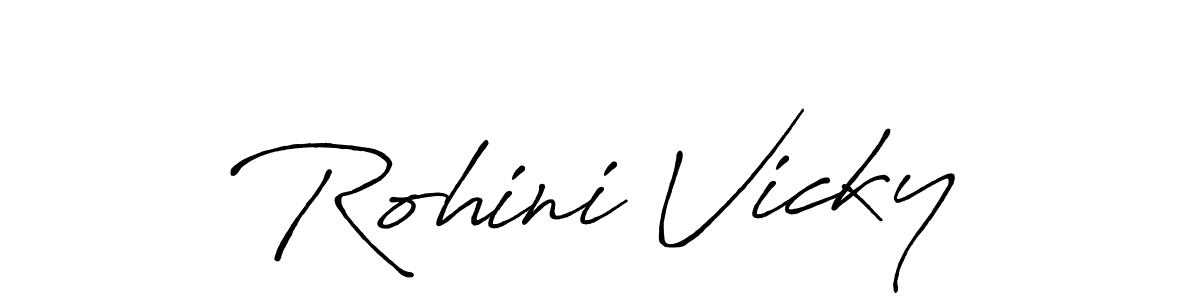 Best and Professional Signature Style for Rohini Vicky. Antro_Vectra_Bolder Best Signature Style Collection. Rohini Vicky signature style 7 images and pictures png