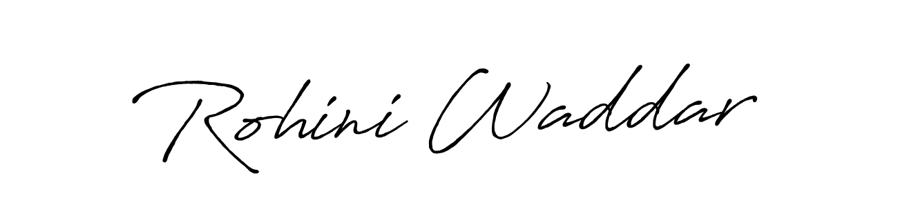 Rohini Waddar stylish signature style. Best Handwritten Sign (Antro_Vectra_Bolder) for my name. Handwritten Signature Collection Ideas for my name Rohini Waddar. Rohini Waddar signature style 7 images and pictures png