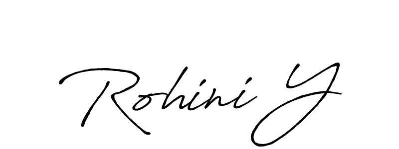 Create a beautiful signature design for name Rohini Y. With this signature (Antro_Vectra_Bolder) fonts, you can make a handwritten signature for free. Rohini Y signature style 7 images and pictures png