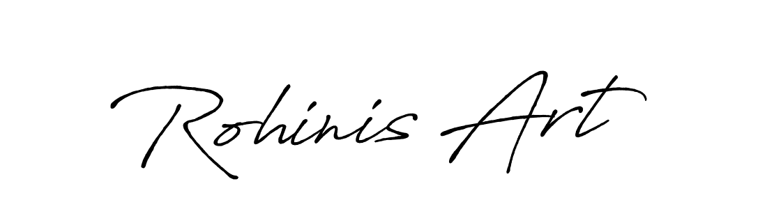 Use a signature maker to create a handwritten signature online. With this signature software, you can design (Antro_Vectra_Bolder) your own signature for name Rohinis Art. Rohinis Art signature style 7 images and pictures png