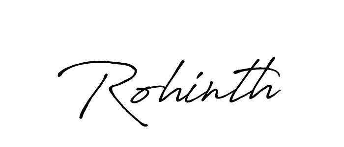 Also You can easily find your signature by using the search form. We will create Rohinth name handwritten signature images for you free of cost using Antro_Vectra_Bolder sign style. Rohinth signature style 7 images and pictures png