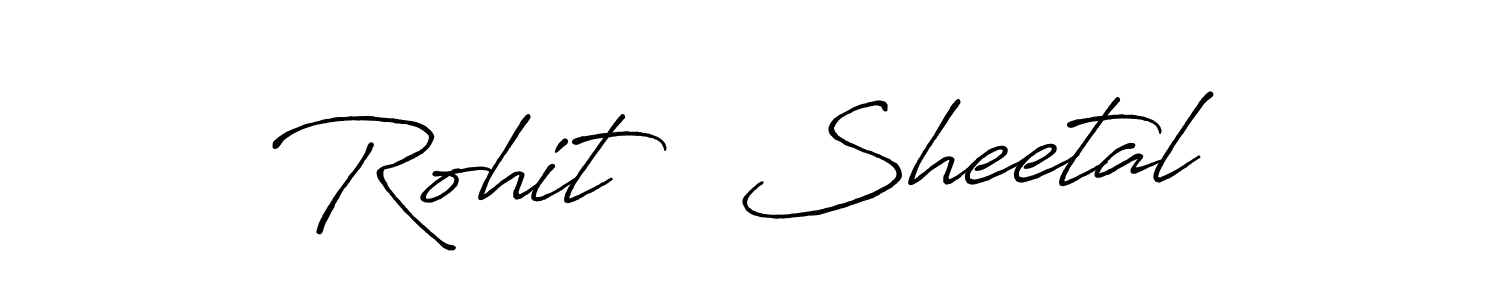 Also You can easily find your signature by using the search form. We will create Rohit   Sheetal name handwritten signature images for you free of cost using Antro_Vectra_Bolder sign style. Rohit   Sheetal signature style 7 images and pictures png