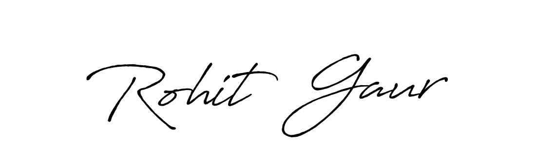 Rohit  Gaur stylish signature style. Best Handwritten Sign (Antro_Vectra_Bolder) for my name. Handwritten Signature Collection Ideas for my name Rohit  Gaur. Rohit  Gaur signature style 7 images and pictures png