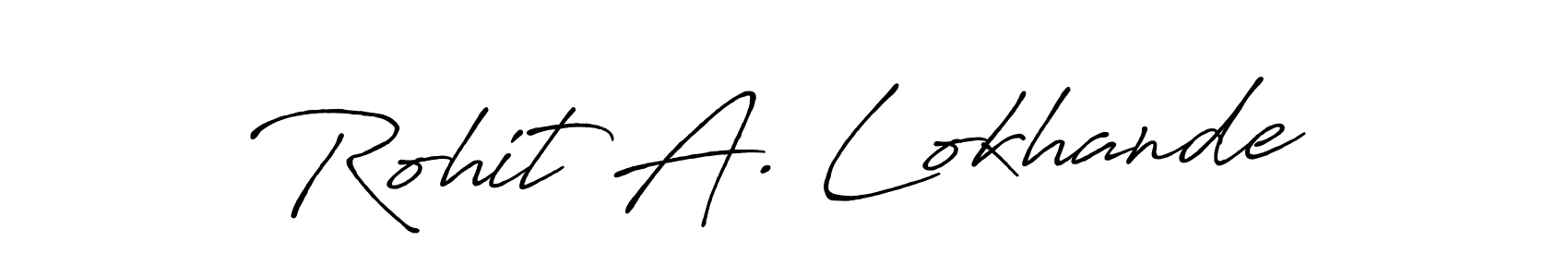 It looks lik you need a new signature style for name Rohit A. Lokhande. Design unique handwritten (Antro_Vectra_Bolder) signature with our free signature maker in just a few clicks. Rohit A. Lokhande signature style 7 images and pictures png