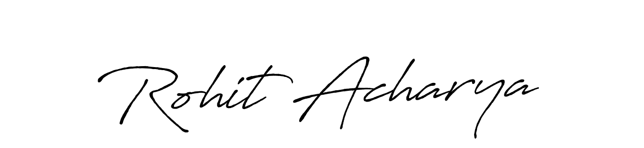 How to make Rohit Acharya signature? Antro_Vectra_Bolder is a professional autograph style. Create handwritten signature for Rohit Acharya name. Rohit Acharya signature style 7 images and pictures png