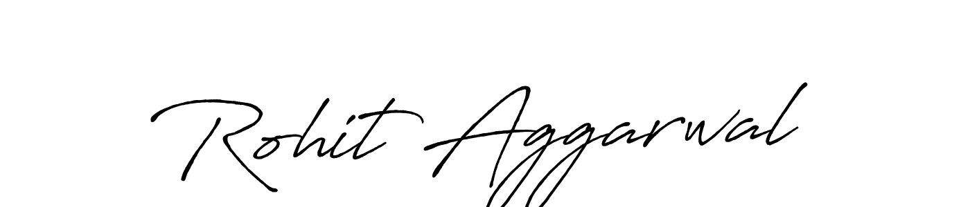 How to make Rohit Aggarwal name signature. Use Antro_Vectra_Bolder style for creating short signs online. This is the latest handwritten sign. Rohit Aggarwal signature style 7 images and pictures png