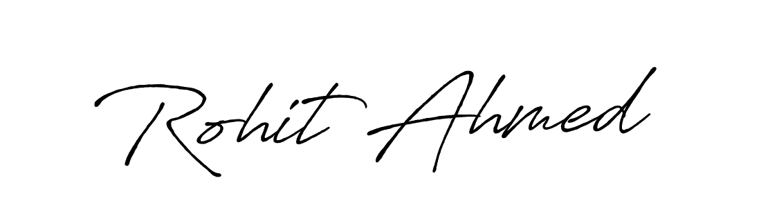 Create a beautiful signature design for name Rohit Ahmed. With this signature (Antro_Vectra_Bolder) fonts, you can make a handwritten signature for free. Rohit Ahmed signature style 7 images and pictures png