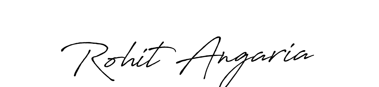 How to make Rohit Angaria name signature. Use Antro_Vectra_Bolder style for creating short signs online. This is the latest handwritten sign. Rohit Angaria signature style 7 images and pictures png