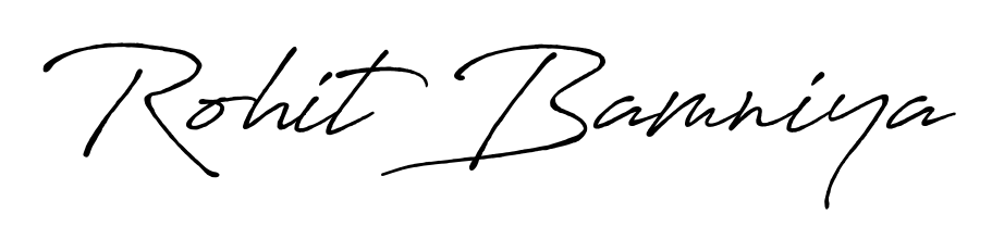 It looks like you need a new signature style for name Rohit Bamniya. Design unique handwritten (Antro_Vectra_Bolder) signature with our free signature maker in just a few clicks. Rohit Bamniya signature style 7 images and pictures png