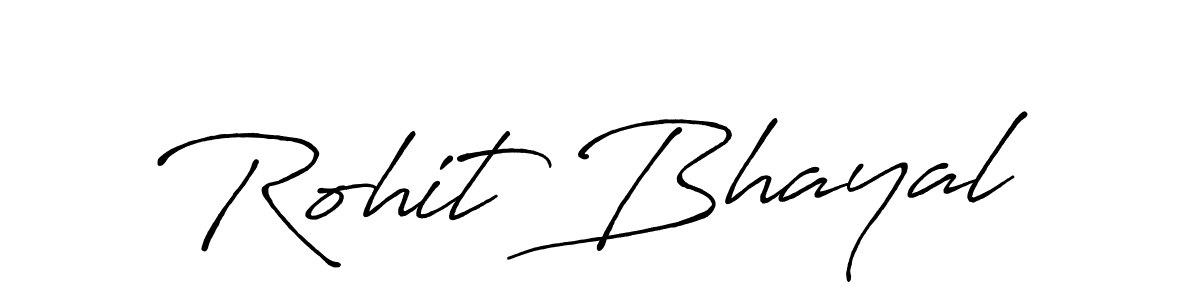 Make a beautiful signature design for name Rohit Bhayal. With this signature (Antro_Vectra_Bolder) style, you can create a handwritten signature for free. Rohit Bhayal signature style 7 images and pictures png