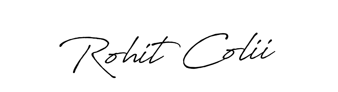 How to Draw Rohit Colii signature style? Antro_Vectra_Bolder is a latest design signature styles for name Rohit Colii. Rohit Colii signature style 7 images and pictures png