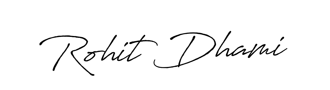 Also we have Rohit Dhami name is the best signature style. Create professional handwritten signature collection using Antro_Vectra_Bolder autograph style. Rohit Dhami signature style 7 images and pictures png