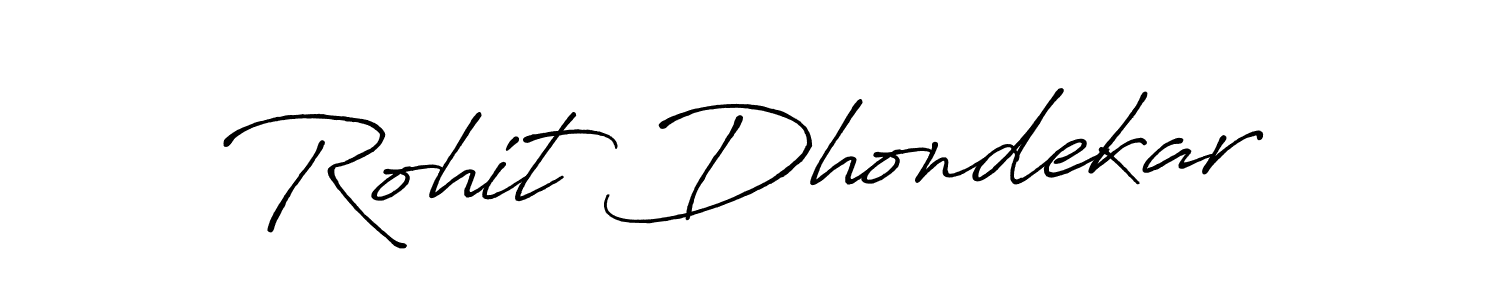 Create a beautiful signature design for name Rohit Dhondekar. With this signature (Antro_Vectra_Bolder) fonts, you can make a handwritten signature for free. Rohit Dhondekar signature style 7 images and pictures png