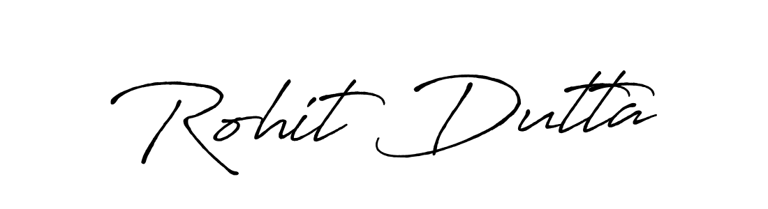 How to make Rohit Dutta name signature. Use Antro_Vectra_Bolder style for creating short signs online. This is the latest handwritten sign. Rohit Dutta signature style 7 images and pictures png