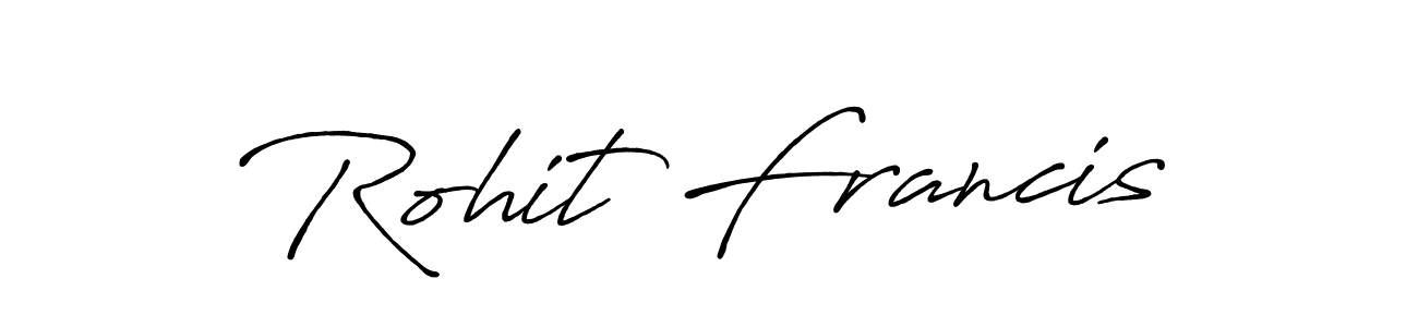 The best way (Antro_Vectra_Bolder) to make a short signature is to pick only two or three words in your name. The name Rohit Francis include a total of six letters. For converting this name. Rohit Francis signature style 7 images and pictures png