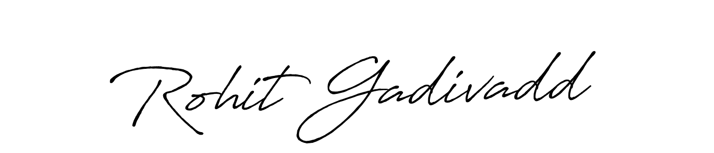 Create a beautiful signature design for name Rohit Gadivadd. With this signature (Antro_Vectra_Bolder) fonts, you can make a handwritten signature for free. Rohit Gadivadd signature style 7 images and pictures png