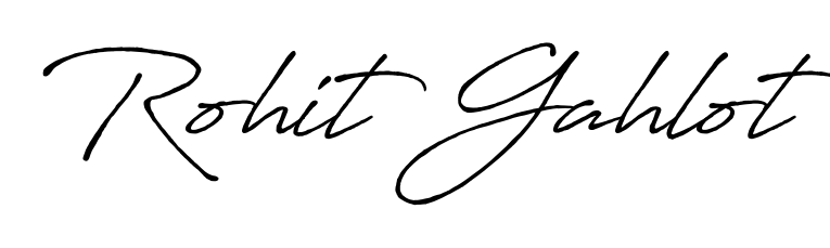 Give your name Rohit Gahlot an exquisite flair with the Antro_Vectra_Bolder script font. Ideal for contracts, resumes, and formal letterheads. Rohit Gahlot signature style 7 images and pictures png