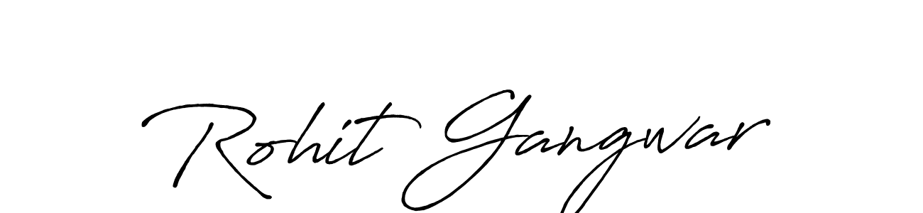 Use a signature maker to create a handwritten signature online. With this signature software, you can design (Antro_Vectra_Bolder) your own signature for name Rohit Gangwar. Rohit Gangwar signature style 7 images and pictures png