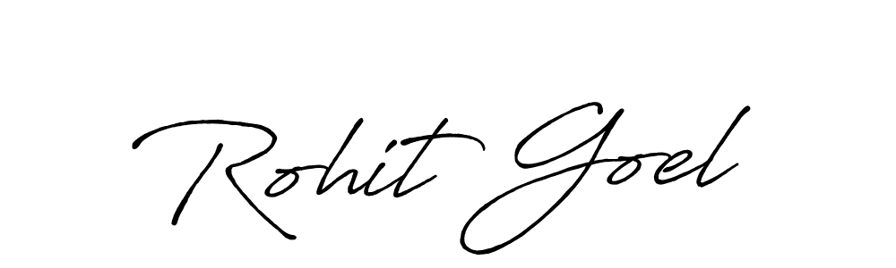 Also we have Rohit Goel name is the best signature style. Create professional handwritten signature collection using Antro_Vectra_Bolder autograph style. Rohit Goel signature style 7 images and pictures png