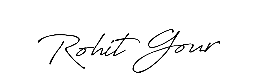 Make a short Rohit Gour signature style. Manage your documents anywhere anytime using Antro_Vectra_Bolder. Create and add eSignatures, submit forms, share and send files easily. Rohit Gour signature style 7 images and pictures png