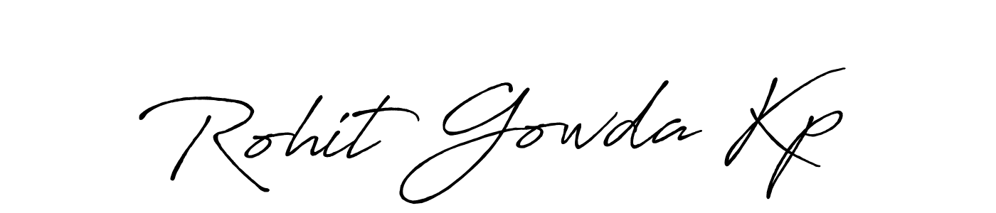 Rohit Gowda Kp stylish signature style. Best Handwritten Sign (Antro_Vectra_Bolder) for my name. Handwritten Signature Collection Ideas for my name Rohit Gowda Kp. Rohit Gowda Kp signature style 7 images and pictures png