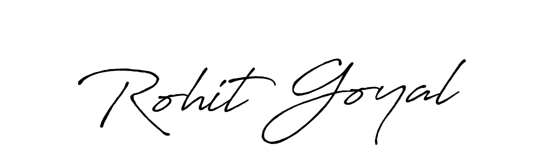 How to make Rohit Goyal name signature. Use Antro_Vectra_Bolder style for creating short signs online. This is the latest handwritten sign. Rohit Goyal signature style 7 images and pictures png