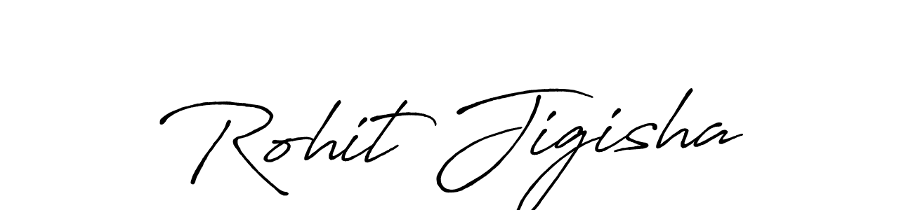 Use a signature maker to create a handwritten signature online. With this signature software, you can design (Antro_Vectra_Bolder) your own signature for name Rohit Jigisha. Rohit Jigisha signature style 7 images and pictures png