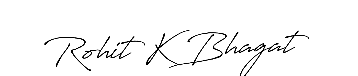 How to make Rohit K Bhagat name signature. Use Antro_Vectra_Bolder style for creating short signs online. This is the latest handwritten sign. Rohit K Bhagat signature style 7 images and pictures png