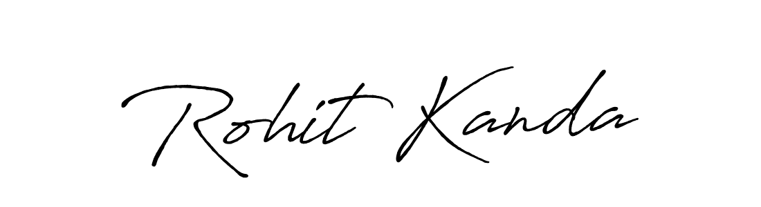 Rohit Kanda stylish signature style. Best Handwritten Sign (Antro_Vectra_Bolder) for my name. Handwritten Signature Collection Ideas for my name Rohit Kanda. Rohit Kanda signature style 7 images and pictures png