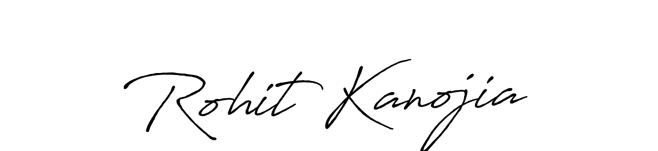 Also we have Rohit Kanojia name is the best signature style. Create professional handwritten signature collection using Antro_Vectra_Bolder autograph style. Rohit Kanojia signature style 7 images and pictures png