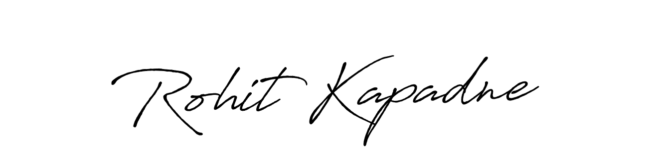 How to make Rohit Kapadne name signature. Use Antro_Vectra_Bolder style for creating short signs online. This is the latest handwritten sign. Rohit Kapadne signature style 7 images and pictures png