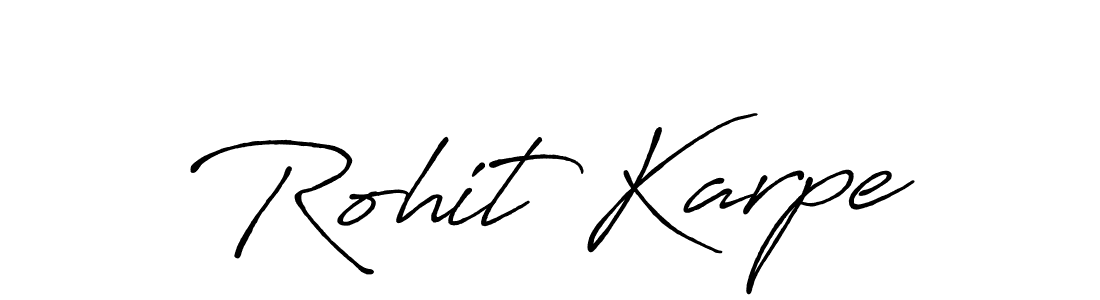 It looks lik you need a new signature style for name Rohit Karpe. Design unique handwritten (Antro_Vectra_Bolder) signature with our free signature maker in just a few clicks. Rohit Karpe signature style 7 images and pictures png