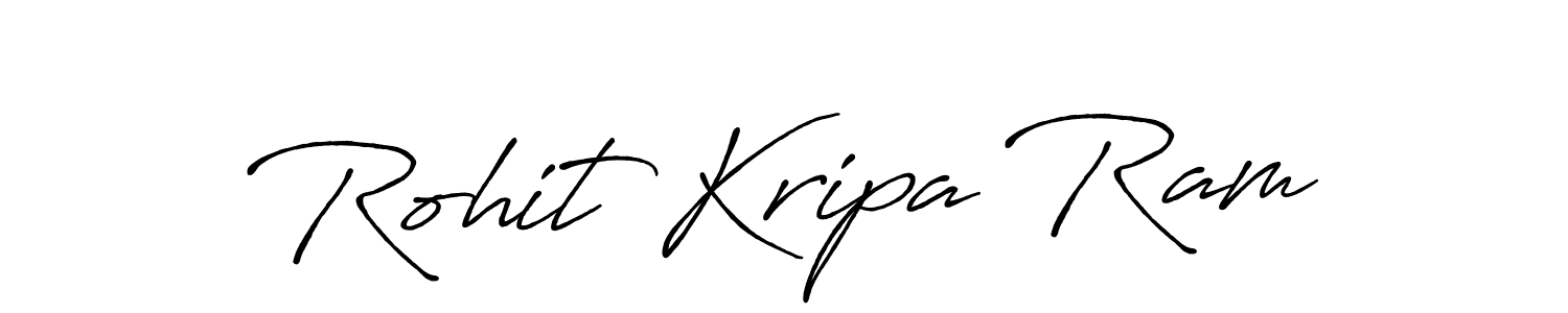 Create a beautiful signature design for name Rohit Kripa Ram. With this signature (Antro_Vectra_Bolder) fonts, you can make a handwritten signature for free. Rohit Kripa Ram signature style 7 images and pictures png