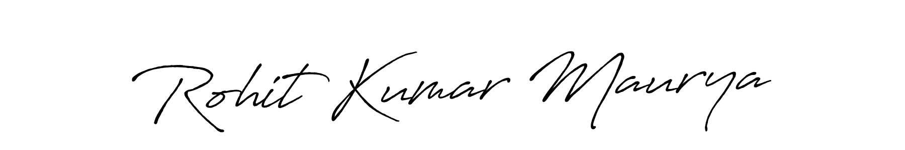 Create a beautiful signature design for name Rohit Kumar Maurya. With this signature (Antro_Vectra_Bolder) fonts, you can make a handwritten signature for free. Rohit Kumar Maurya signature style 7 images and pictures png