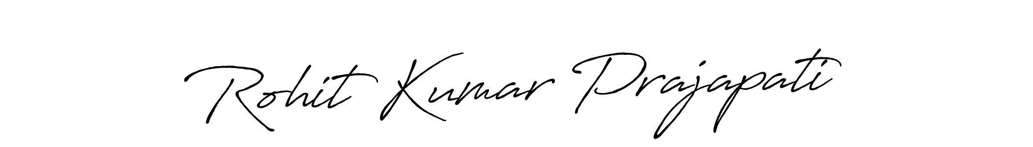 How to make Rohit Kumar Prajapati name signature. Use Antro_Vectra_Bolder style for creating short signs online. This is the latest handwritten sign. Rohit Kumar Prajapati signature style 7 images and pictures png